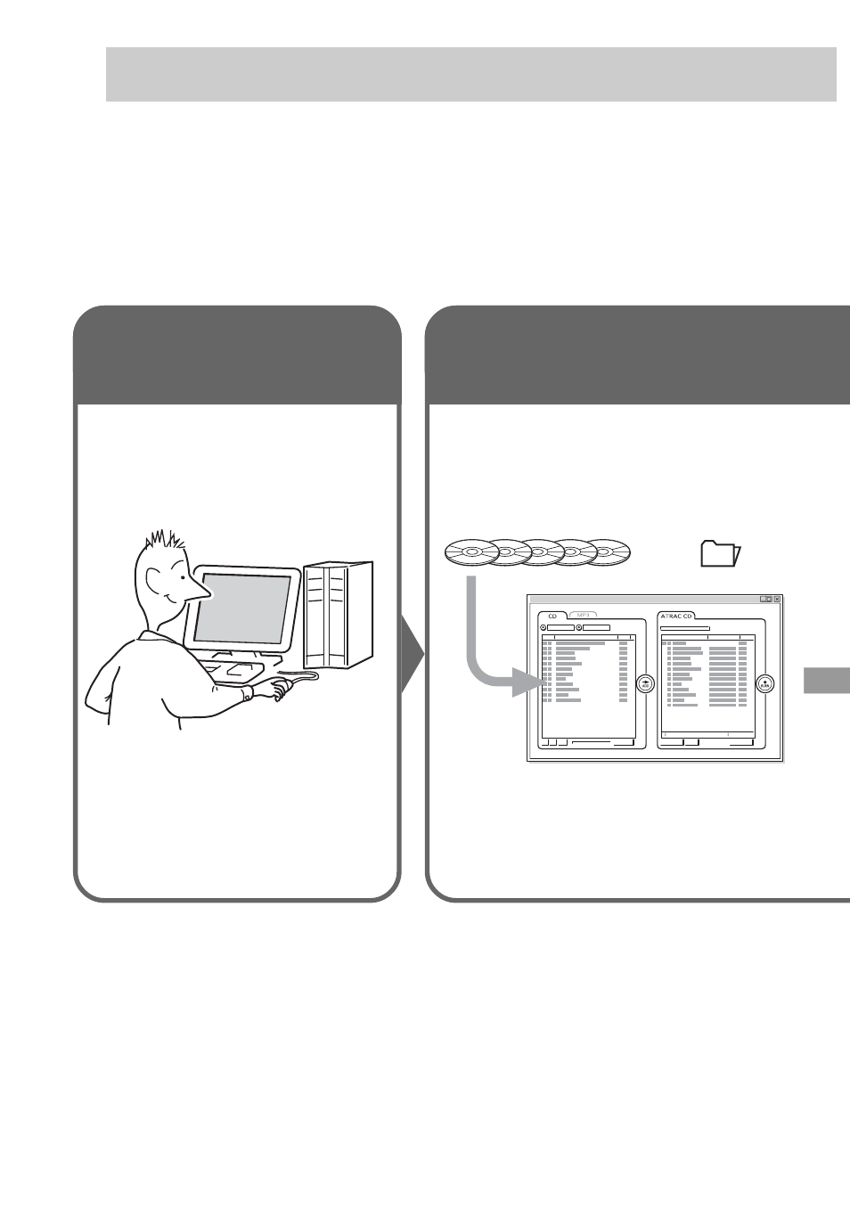 Enjoy your atrac cd walkman, Create original atrac cds, Step 1 | Step 2, Install, Burn | Sony D-NE9 User Manual | Page 4 / 112