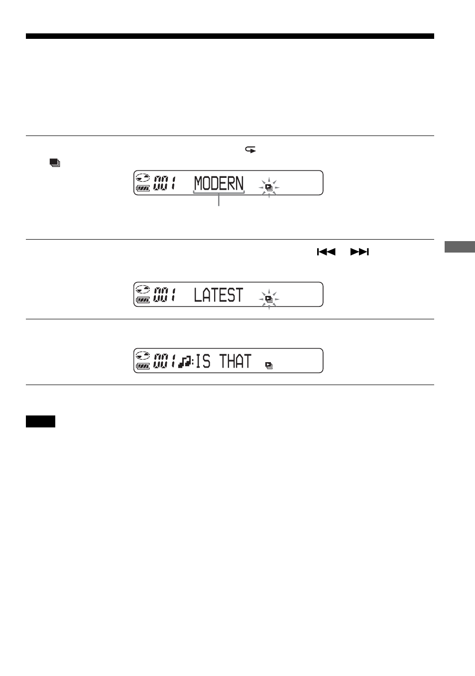 Reproducción de las listas favoritas | Sony D-NE9 User Manual | Page 57 / 112