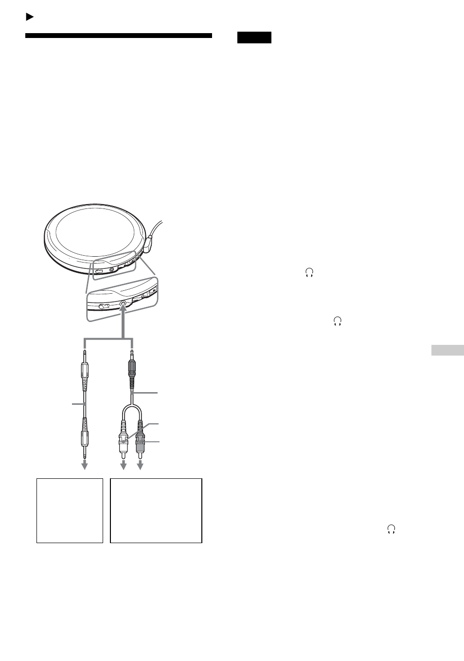 Conexión del reproductor de cd, Conexión de un sistema estéreo | Sony D-NE9 User Manual | Page 63 / 112