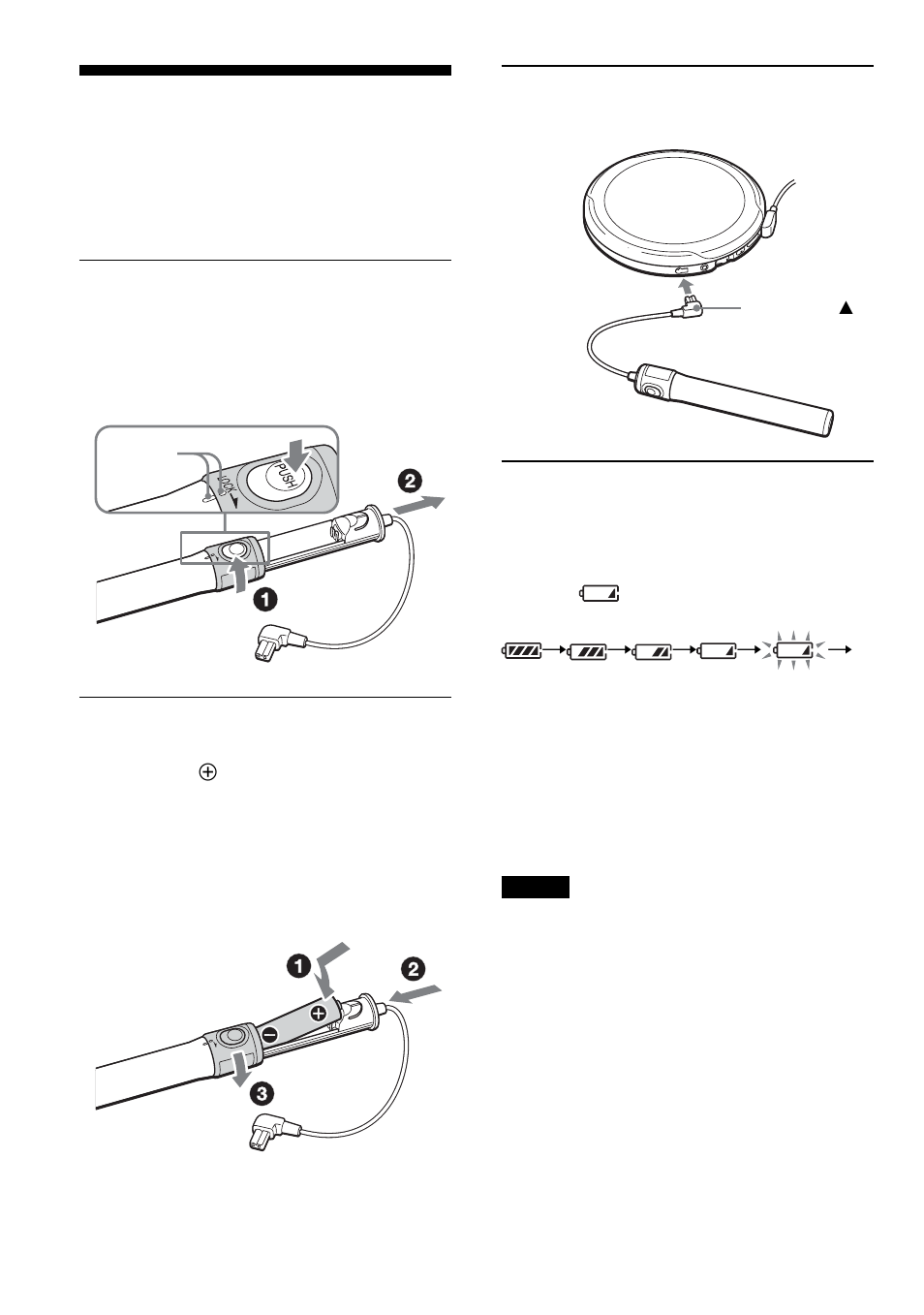 Uso de pilas secas | Sony D-NE9 User Manual | Page 66 / 112