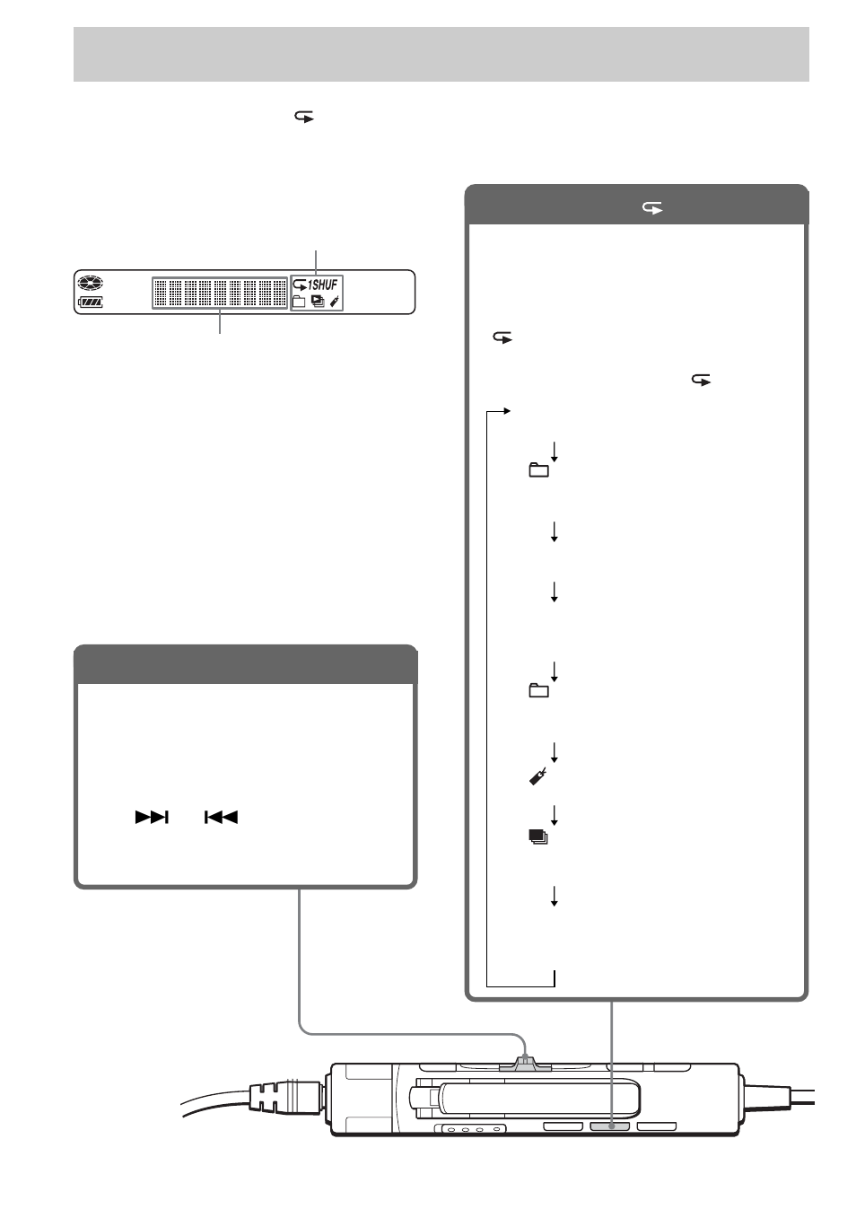 Opções de reprodução, Visor | Sony D-NE9 User Manual | Page 90 / 112