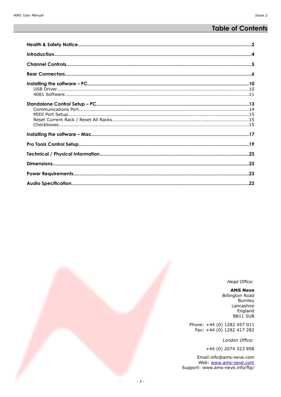 AMS Neve 4081 User Manual | Page 3 / 23