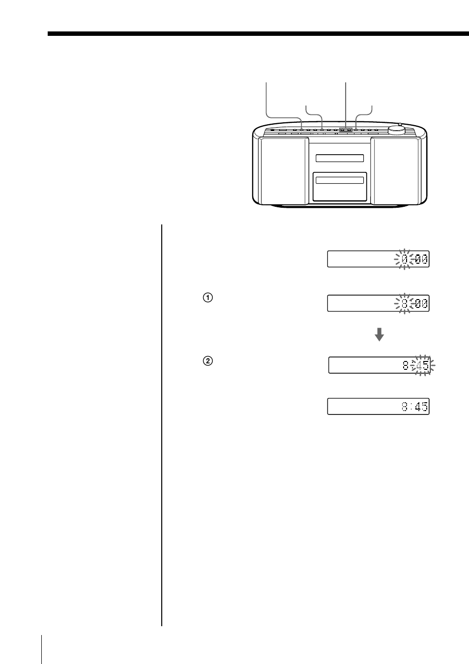 The timer, Setting the clock manually | Sony ZS-2000 User Manual | Page 26 / 92