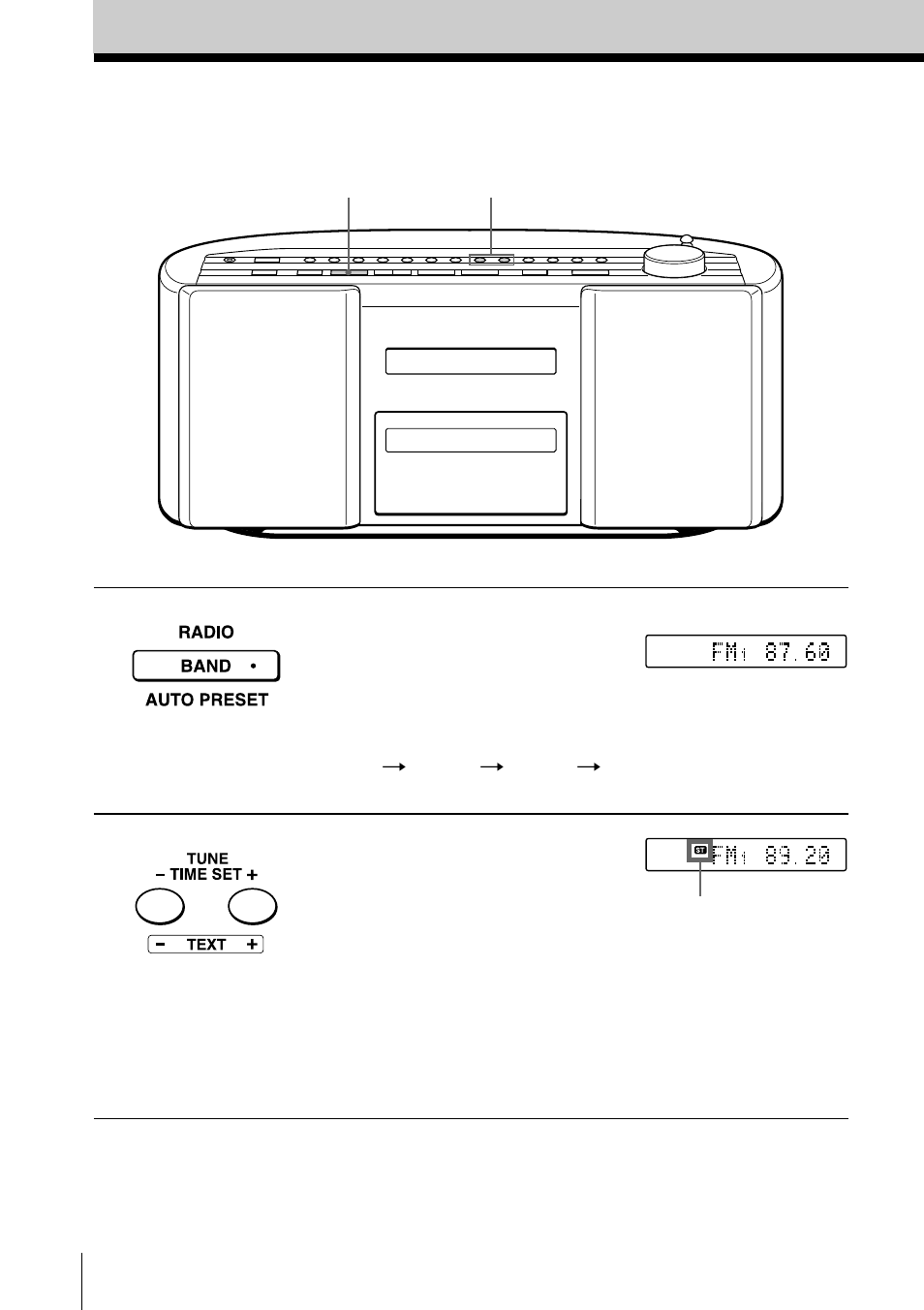 Listening to the radio | Sony ZS-2000 User Manual | Page 8 / 92