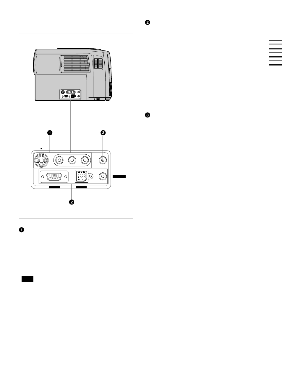 Connector panel | Sony VPL-PX1 User Manual | Page 11 / 96