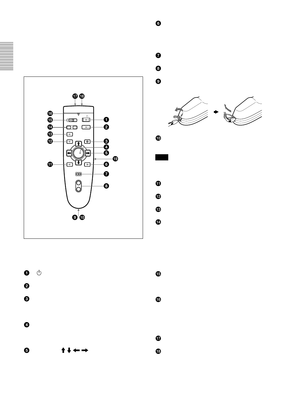 Remote commander | Sony VPL-PX1 User Manual | Page 12 / 96