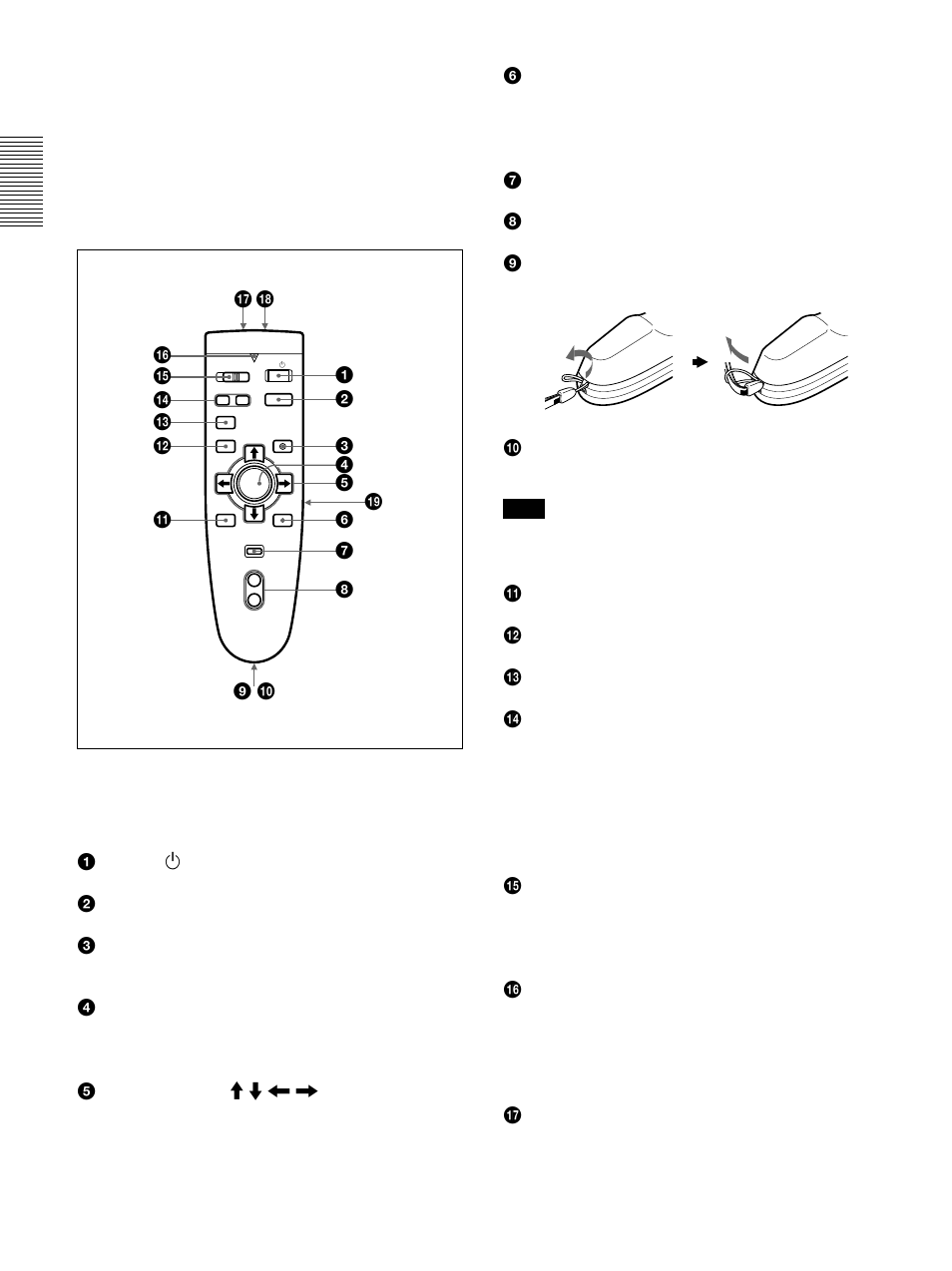 Mando a distancia, Notas sobre el haz láser | Sony VPL-PX1 User Manual | Page 72 / 96