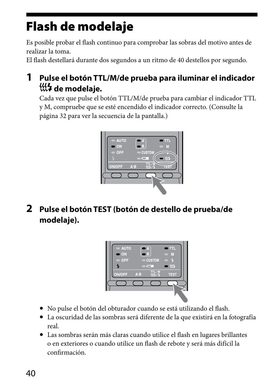 Flash de modelaje | Sony HVL-MT24AM User Manual | Page 158 / 294