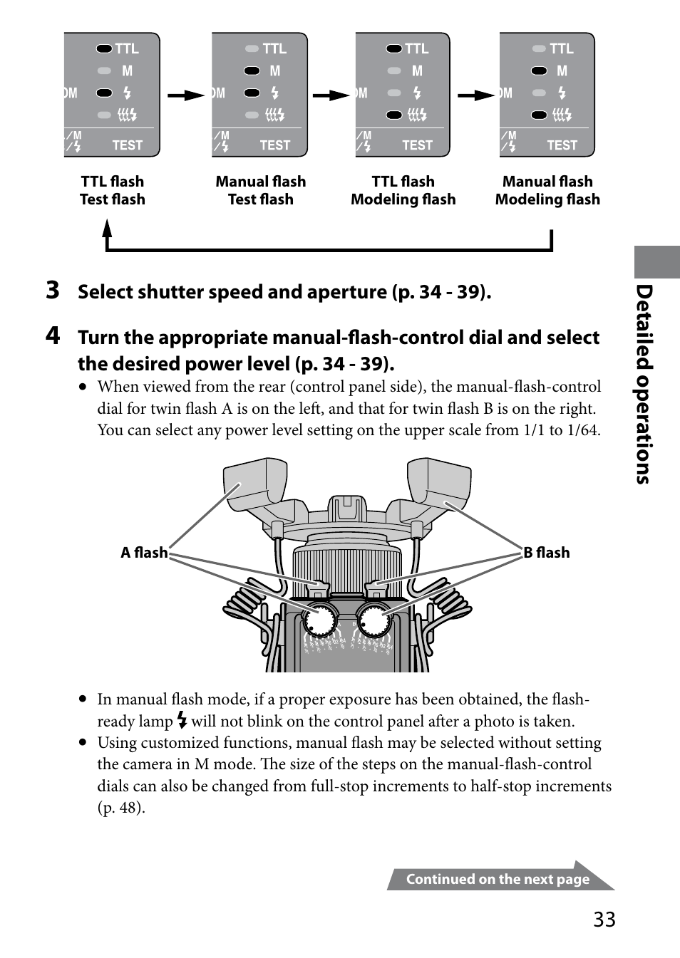 Detailed oper ations | Sony HVL-MT24AM User Manual | Page 33 / 294