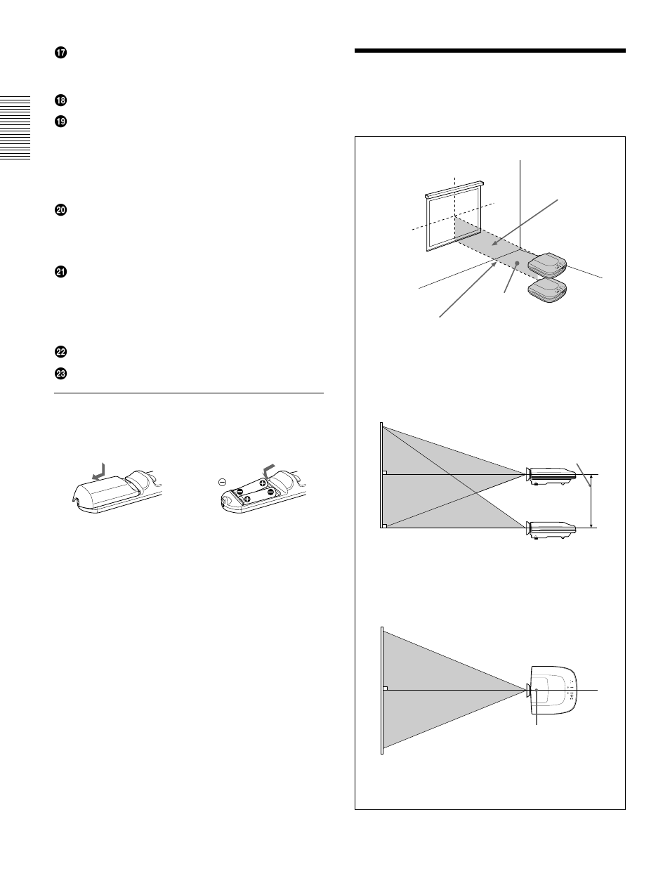 Installation et projection, Installation du projecteur, Installation du projecteur (fr) | Sony VPL-FX50 User Manual | Page 48 / 108