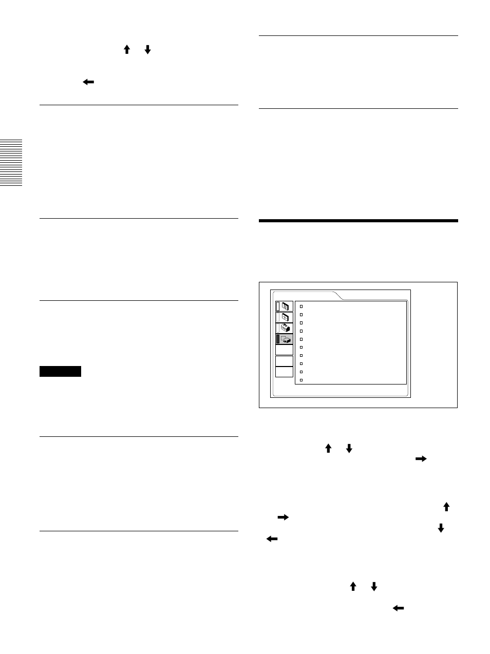 Le menu regl. instal, Le menu regl. instal (fr) | Sony VPL-FX50 User Manual | Page 60 / 108
