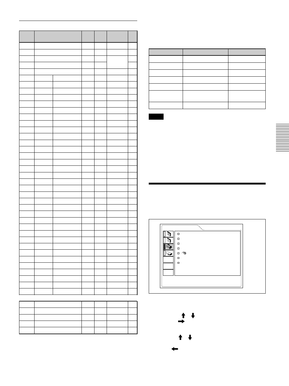 Menú ajuste, Menú ajuste (es), Señales predeterminadas | Sony VPL-FX50 User Manual | Page 93 / 108
