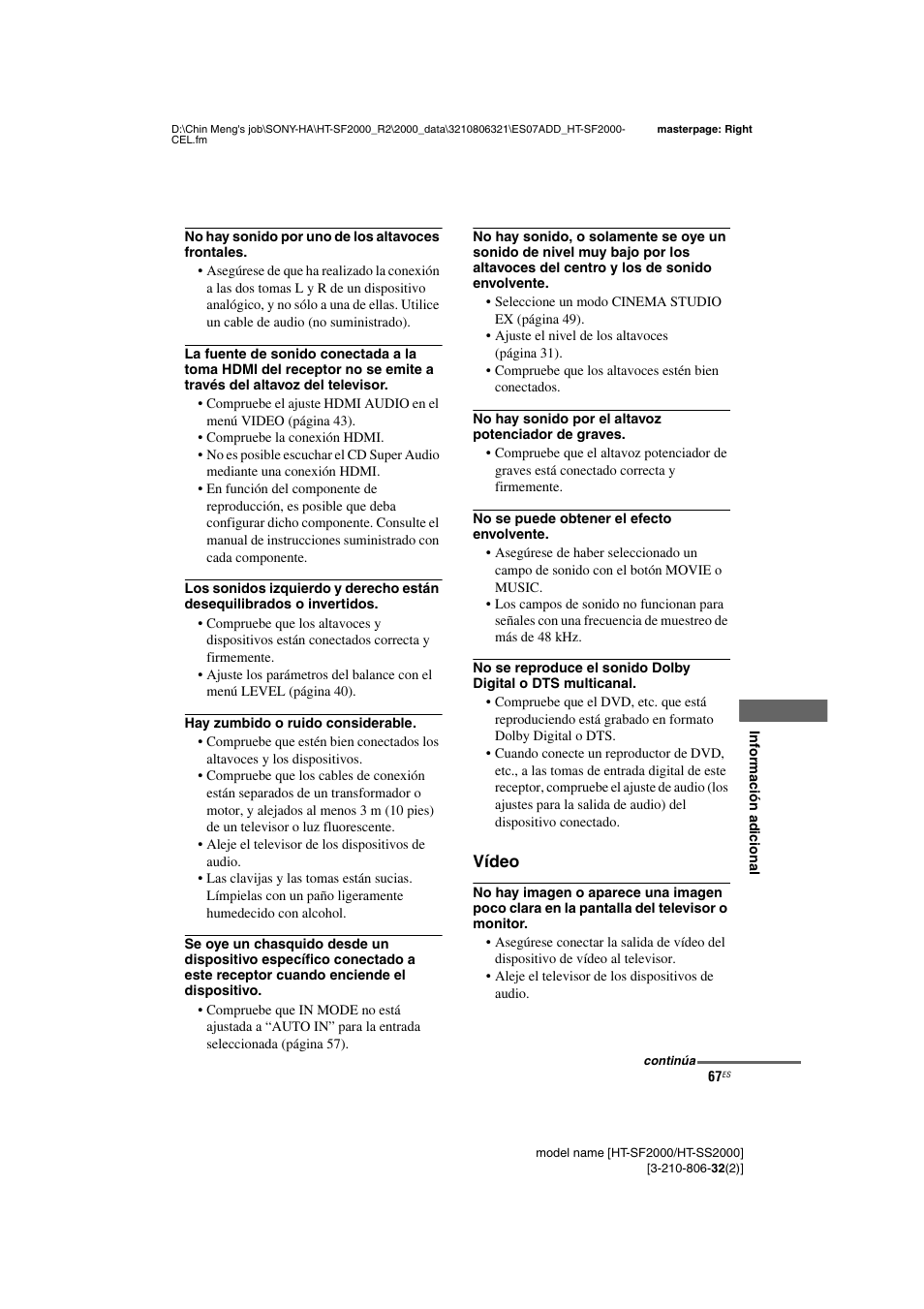 Sony HT-SS2000 User Manual | Page 67 / 76