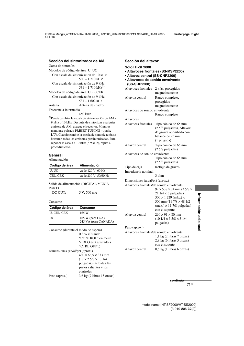 Sony HT-SS2000 User Manual | Page 71 / 76