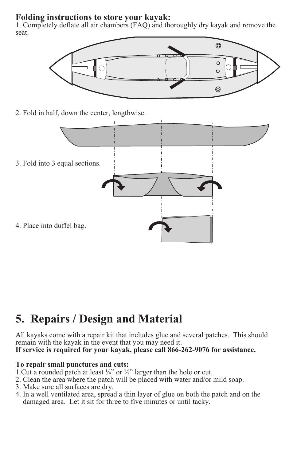 Repairs / design and material | Advanced Elements STRAITEDGE AE1006 User Manual | Page 9 / 12