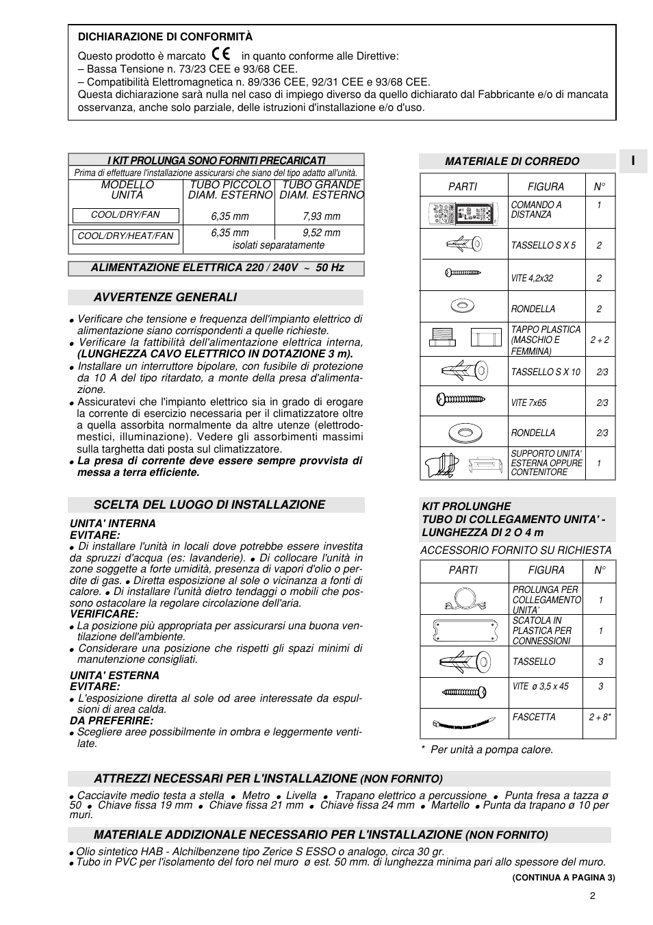 Avvertenze generali | Argo and Kingsford's Cornstarch HLA User Manual | Page 3 / 24