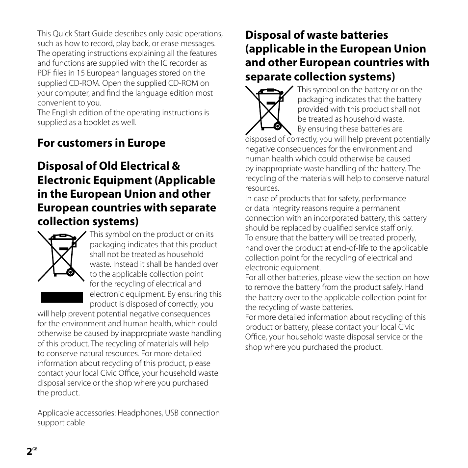 Sony ICD-UX80 User Manual | Page 2 / 60