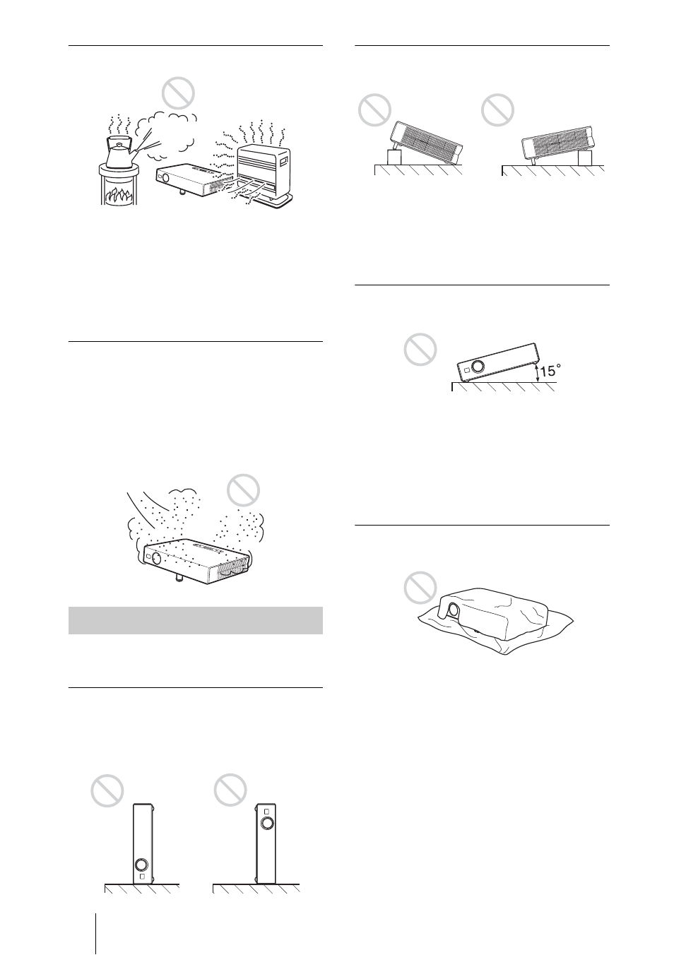 Condiciones inadecuadas | Sony VPL-ES1 User Manual | Page 108 / 156