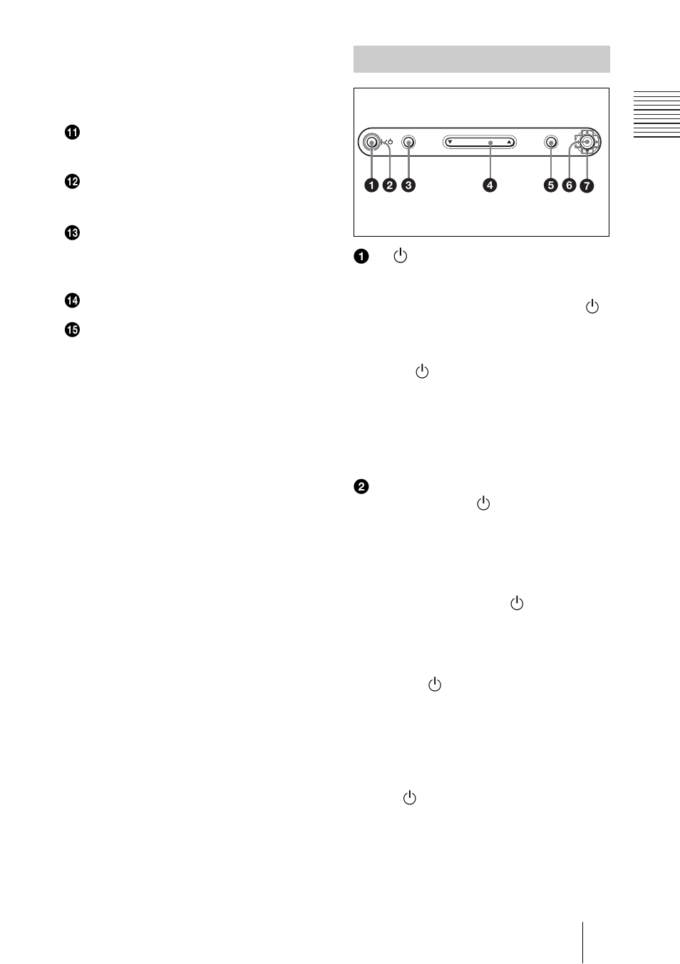 Control panel | Sony VPL-ES1 User Manual | Page 11 / 156