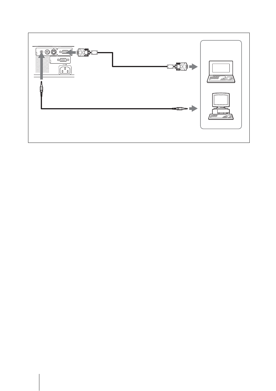 Conexión del proyector | Sony VPL-ES1 User Manual | Page 118 / 156