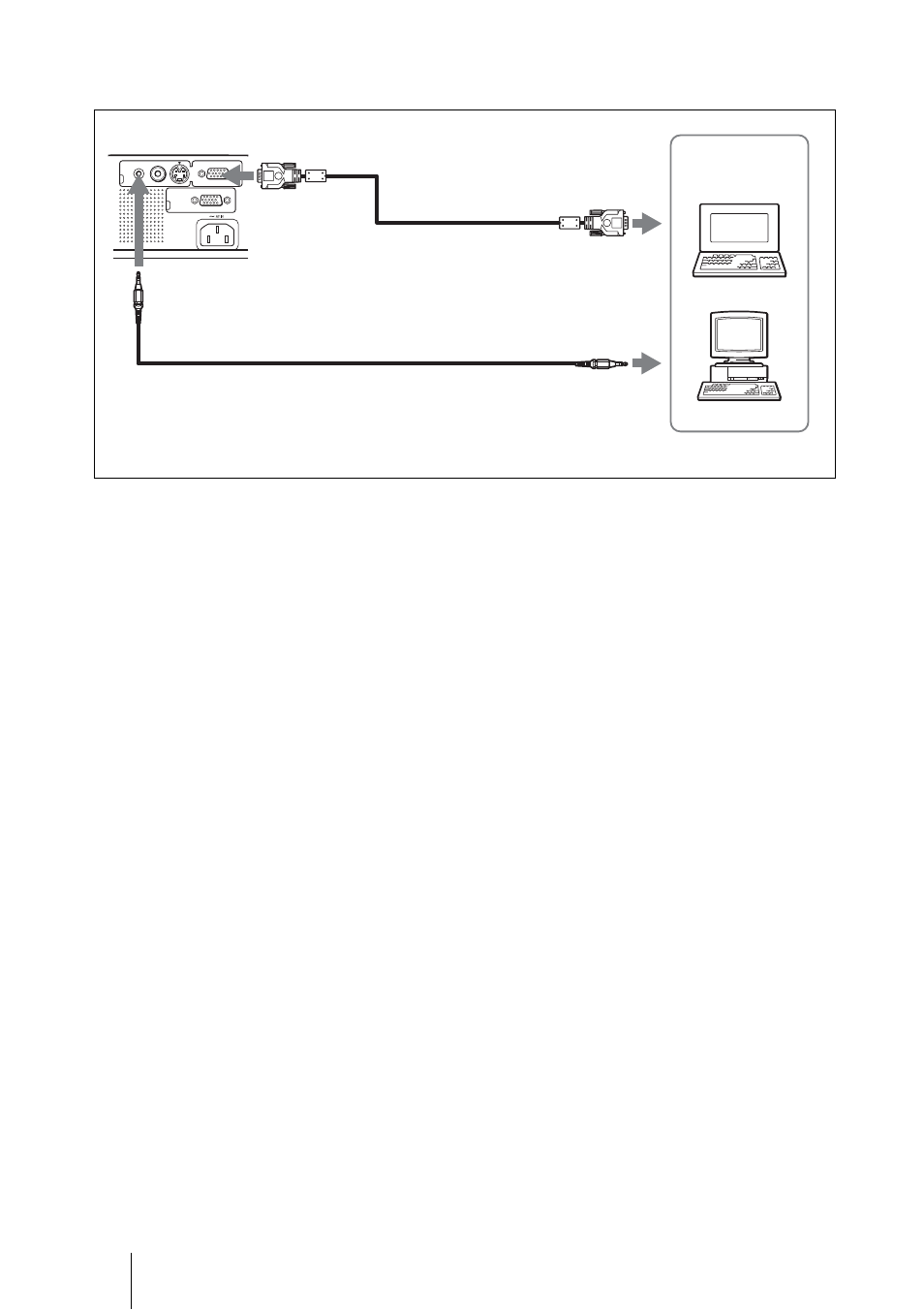 Connecting the projector | Sony VPL-ES1 User Manual | Page 18 / 156