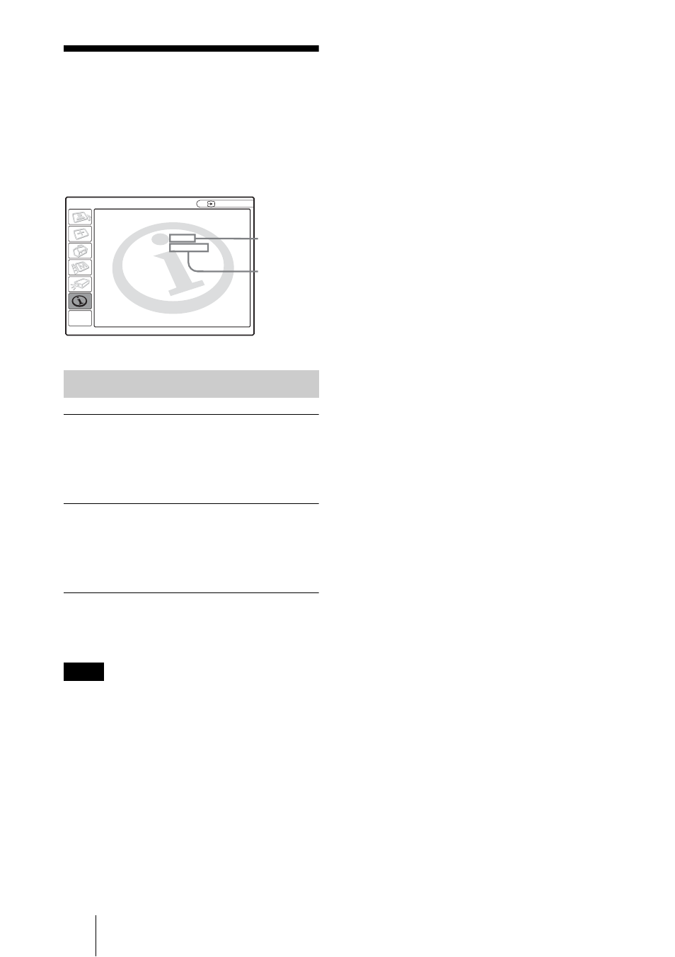 The information menu, Menu items | Sony VPL-ES1 User Manual | Page 38 / 156