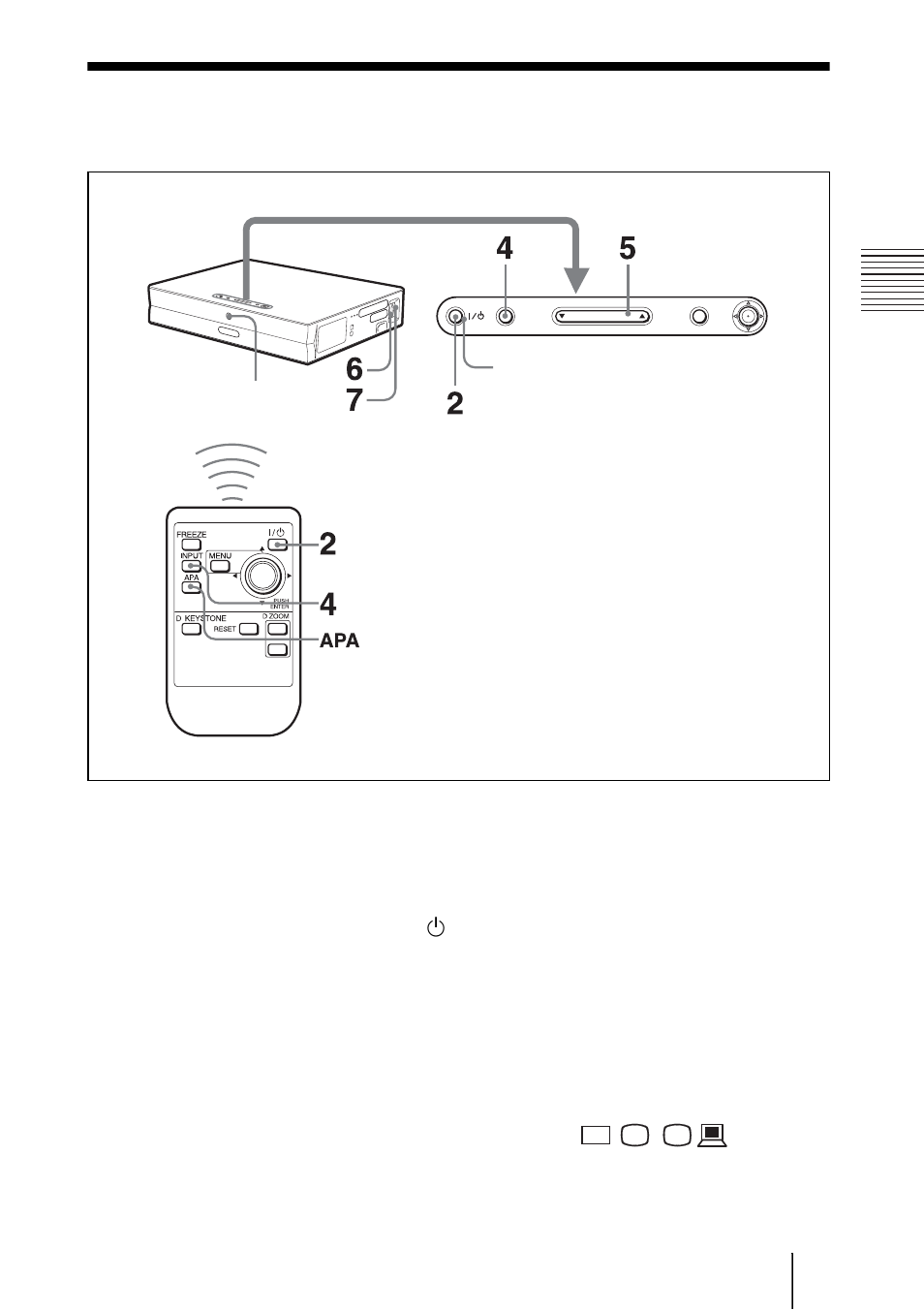 Projection | Sony VPL-ES1 User Manual | Page 73 / 156