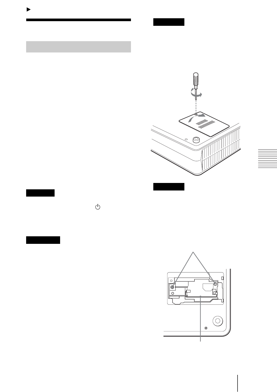 Entretien, Remplacement de la lampe | Sony VPL-ES1 User Manual | Page 89 / 156