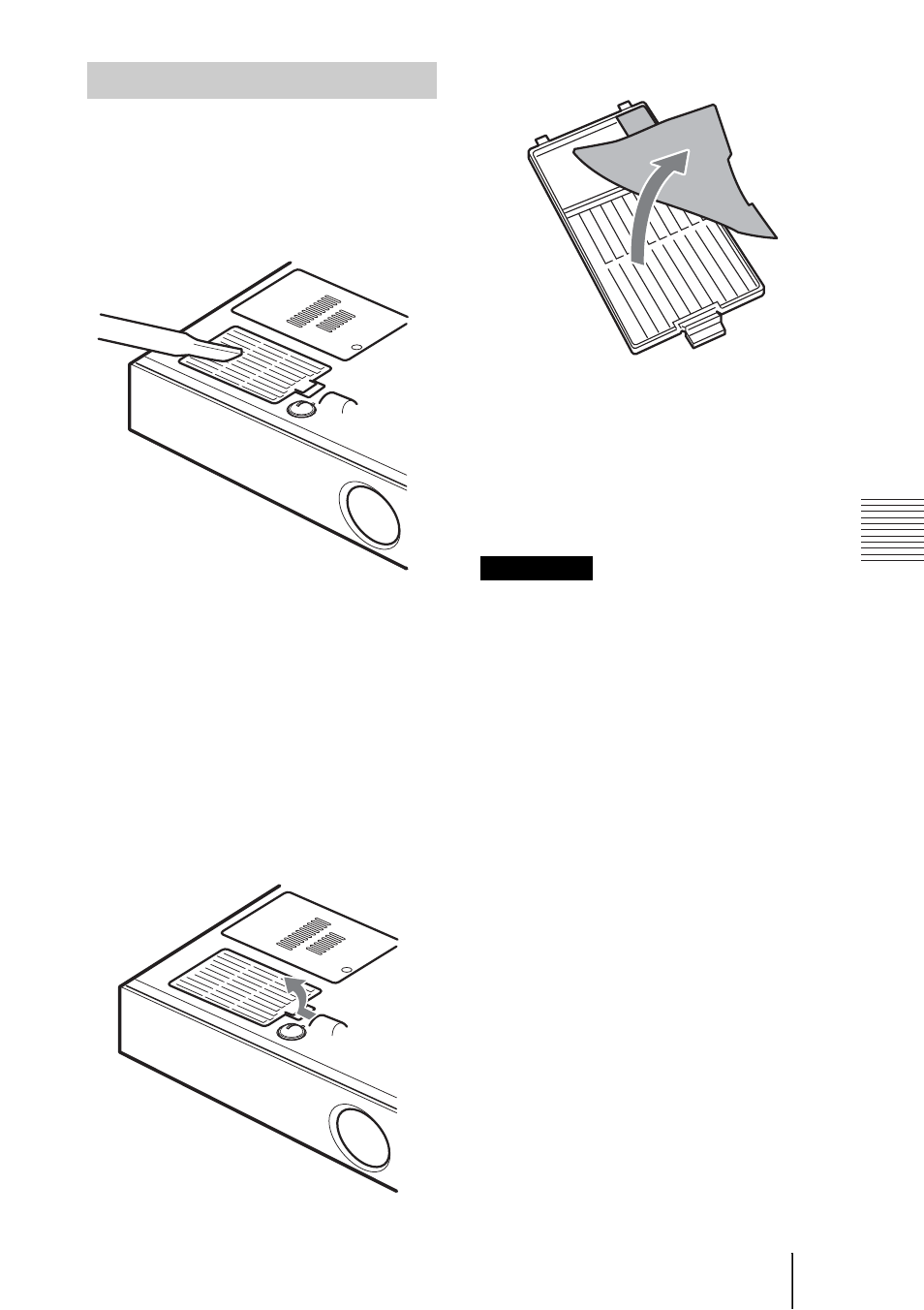 Nettoyage du filtre à air | Sony VPL-ES1 User Manual | Page 91 / 156