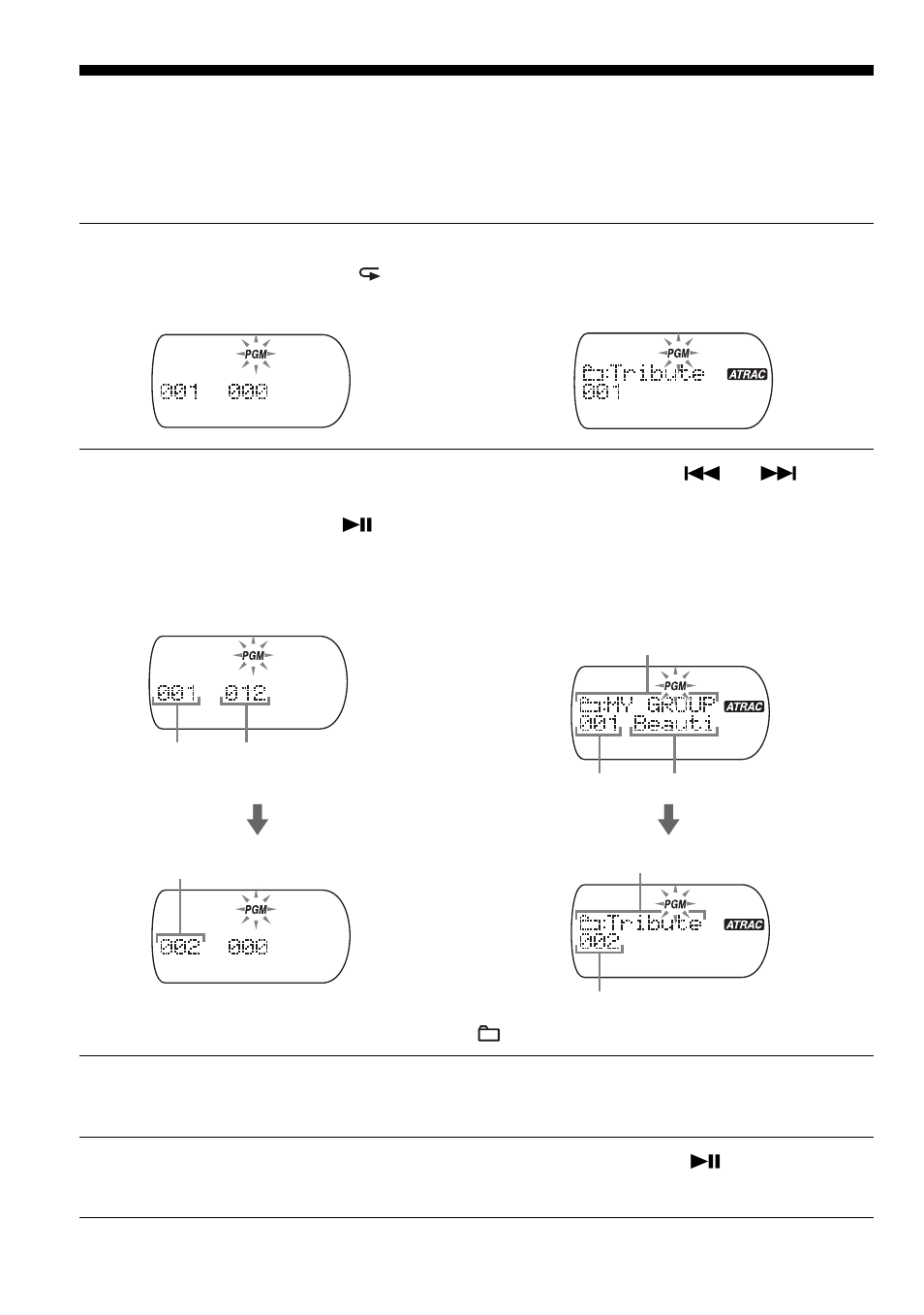 Reproduzir as faixas pela ordem, Desejada (reprodução pgm), Reproduzir as faixas pela ordem desejada | Sony D-NS921F User Manual | Page 106 / 128