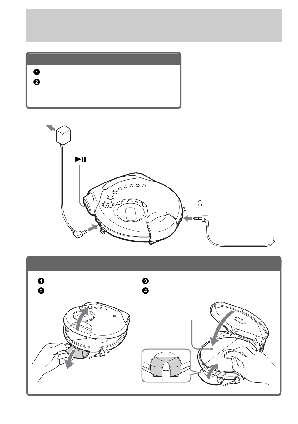 Playing an audio cd or atrac3plus/atrac3/mp3 files, Connect your cd player, Insert a cd | Sony D-NS921F User Manual | Page 12 / 128