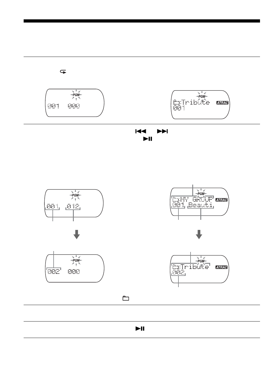 Playing tracks in your favorite order (pgm play), Playing tracks in your favorite order | Sony D-NS921F User Manual | Page 22 / 128