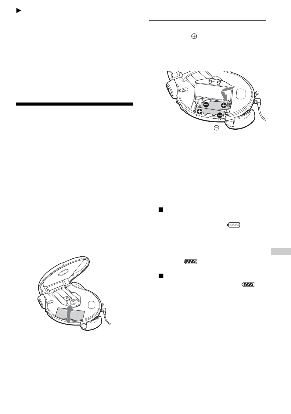 Conexión a una fuente de alimentación, Para utilizar las pilas, Conexión a una fuente de | Alimentación | Sony D-NS921F User Manual | Page 75 / 128