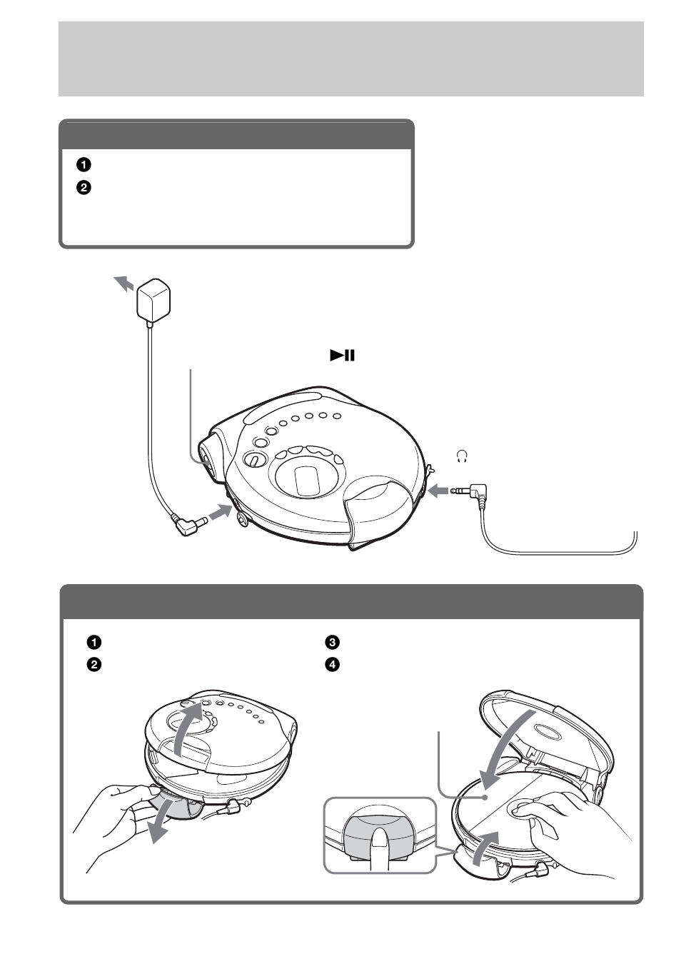 Ligar o leitor de cd, Colocar um cd, 1 . ligar o leitor de cd | 2 . colocar um cd | Sony D-NS921F User Manual | Page 96 / 128