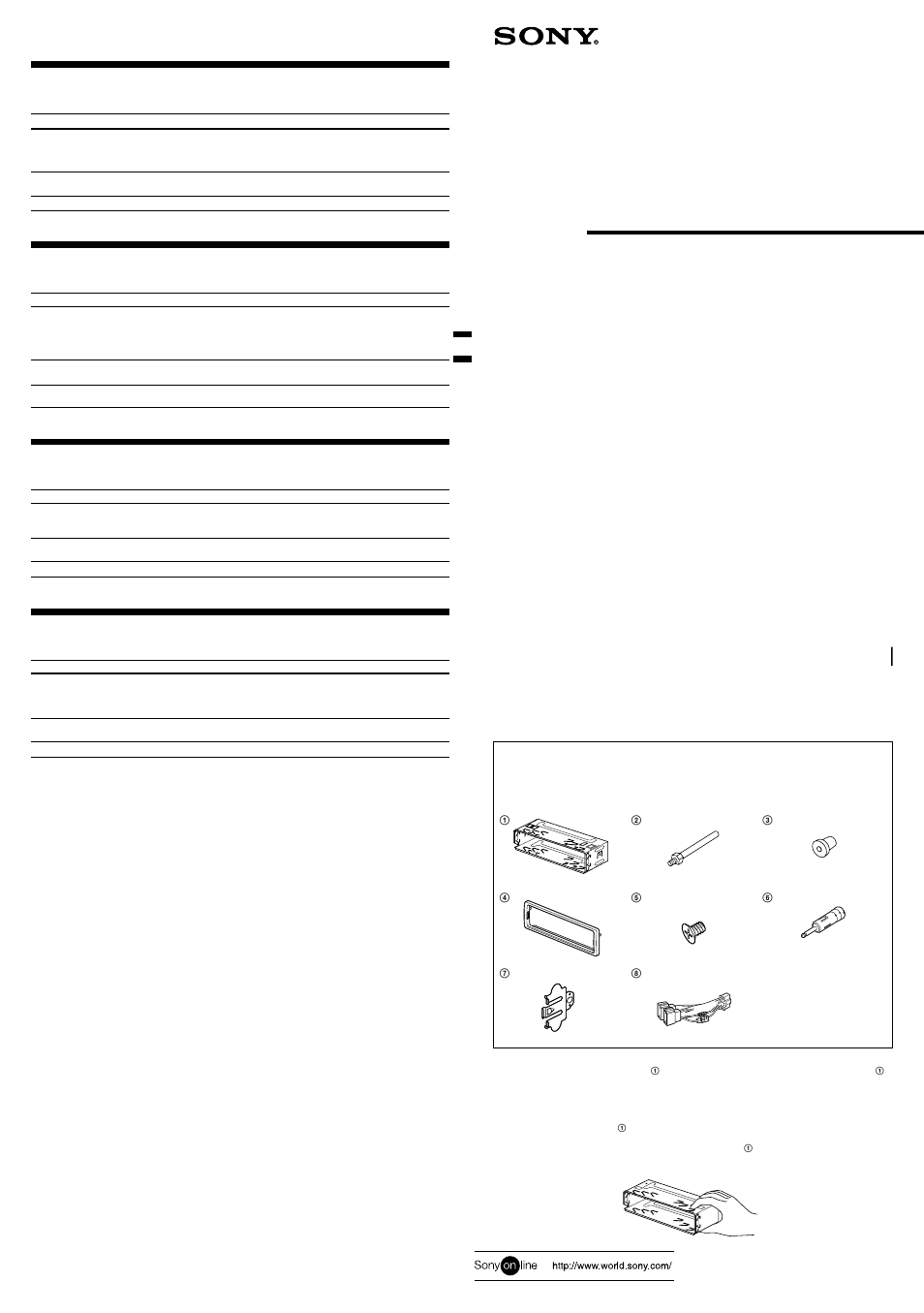 Sony CDX-4000RV User Manual | 4 pages