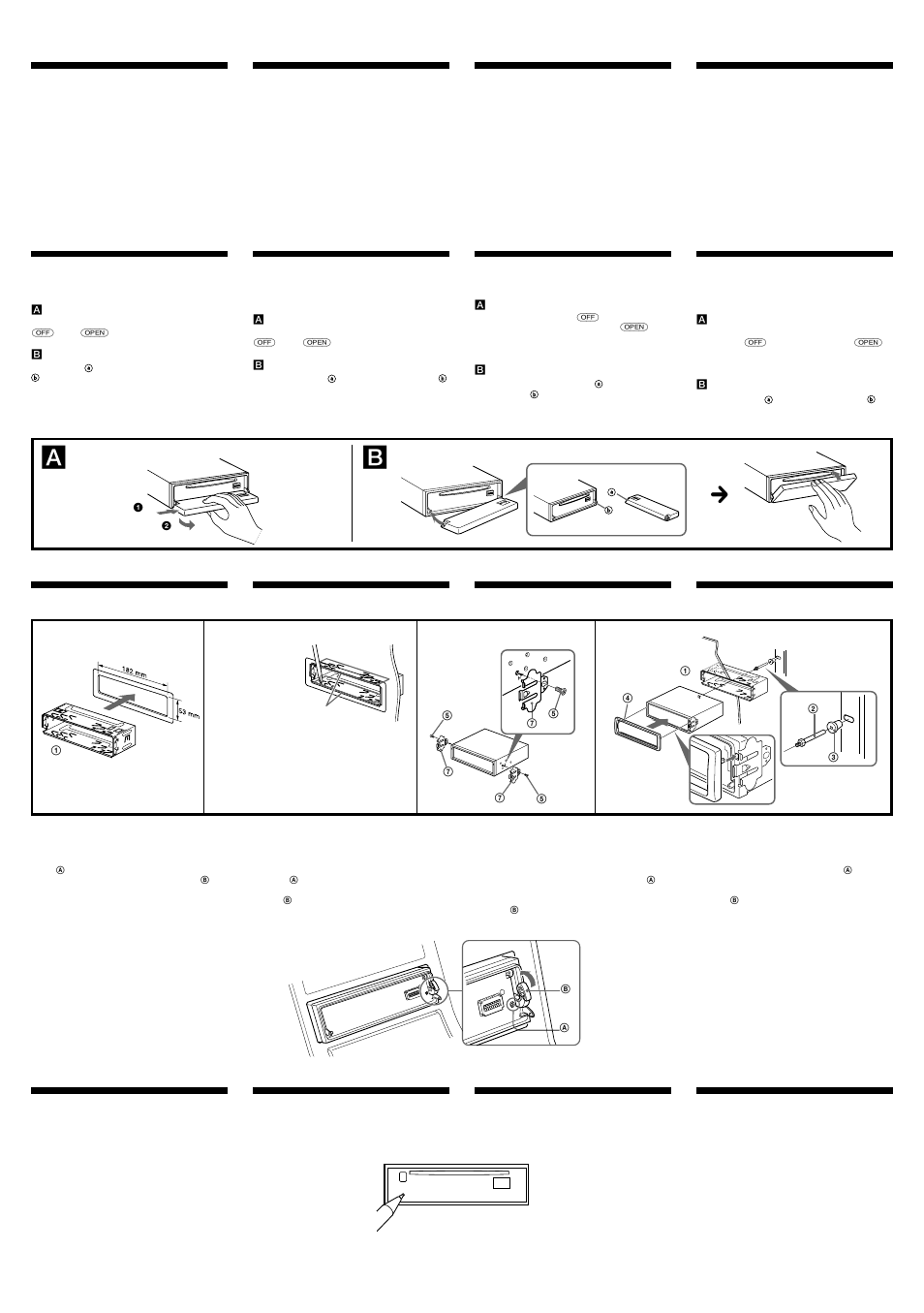 Installation, Instalación, Montering | Instalação | Sony CDX-4000RV User Manual | Page 2 / 4