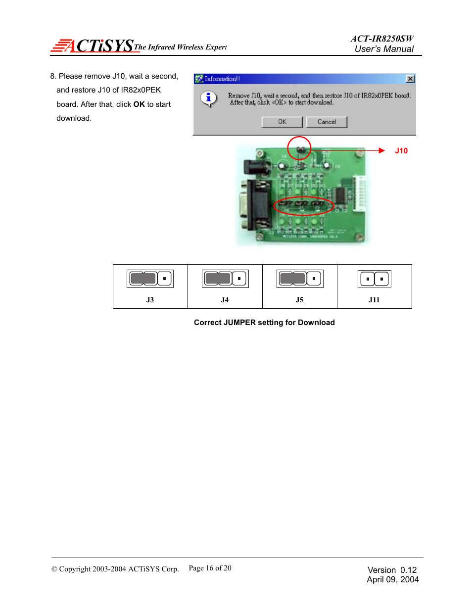 ACTiSYS ACT-IR8250SW User Manual | Page 17 / 21
