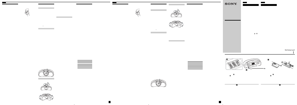 Sony ZS-Y2L User Manual | 2 pages