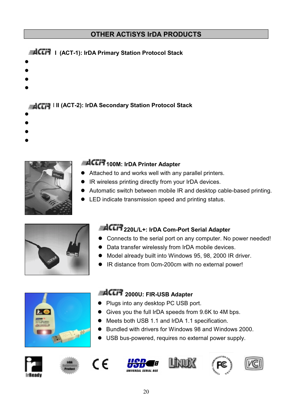 ACTiSYS ACT-IR100S User Manual | Page 21 / 23