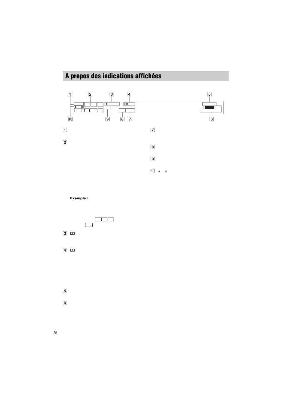 A propos des indications affichées | Sony STR-LV500 User Manual | Page 16 / 72