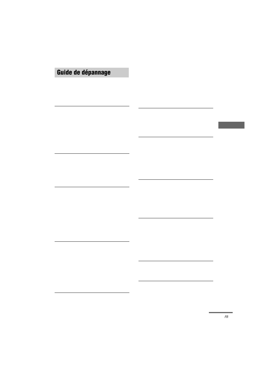 Guide de dépannage | Sony STR-LV500 User Manual | Page 29 / 72