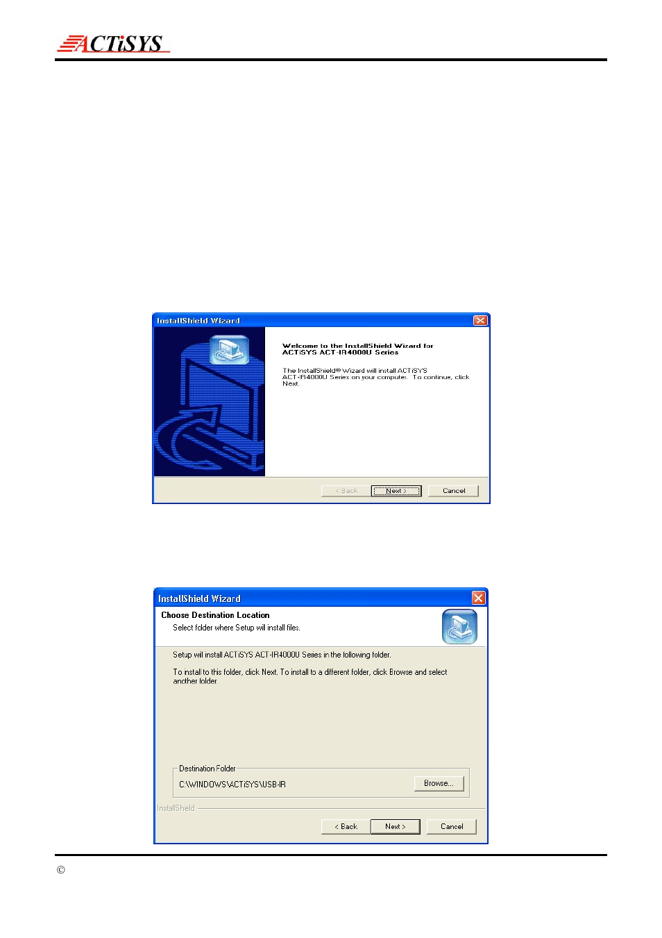 Act-ir4000us driver installation for windows xp | ACTiSYS ACT-IR4000US User Manual | Page 9 / 21