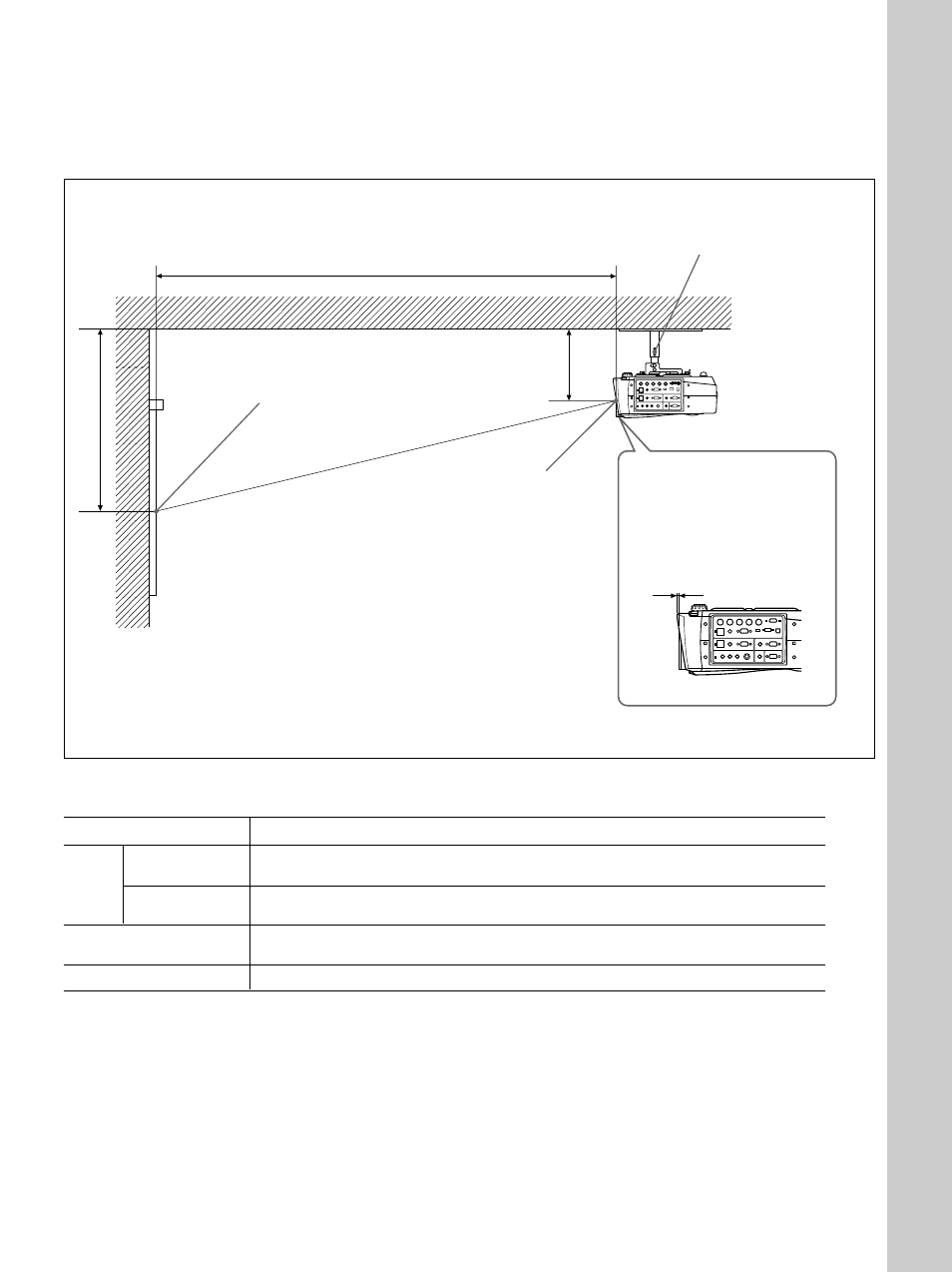 Instalaci溶, Instalaci溶 en el techo, Instalación | Instalación en el techo | Sony VPL-PX30 User Manual | Page 109 / 124