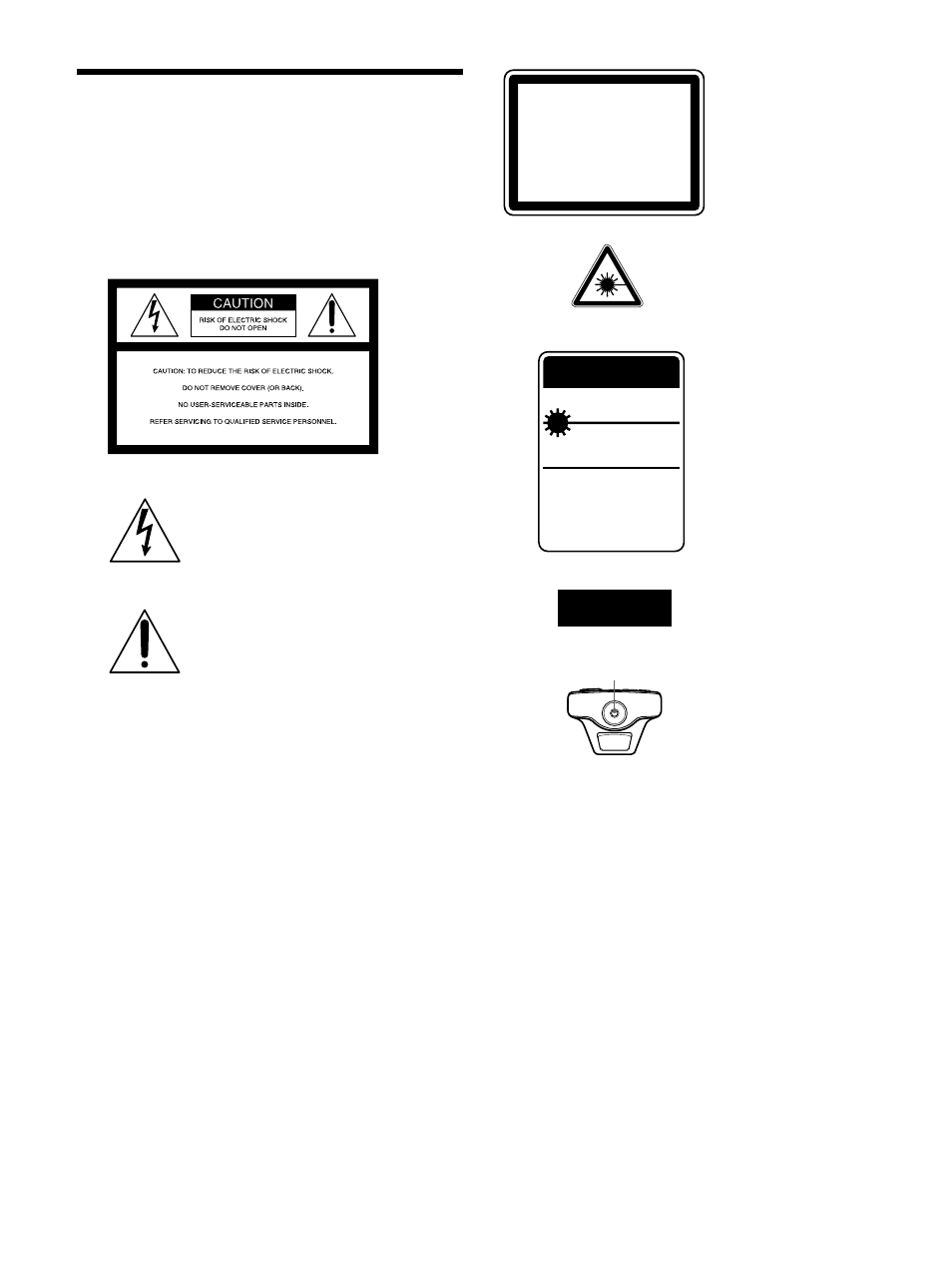 Warning, Caution | Sony VPL-PX30 User Manual | Page 2 / 124