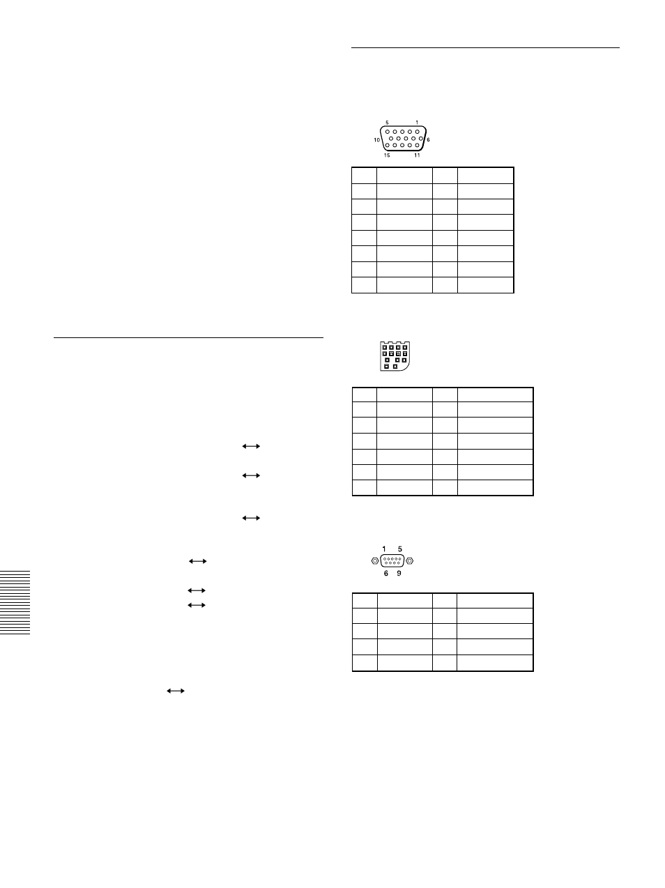 Optional accessories, Pin assignment | Sony VPL-PX30 User Manual | Page 38 / 124