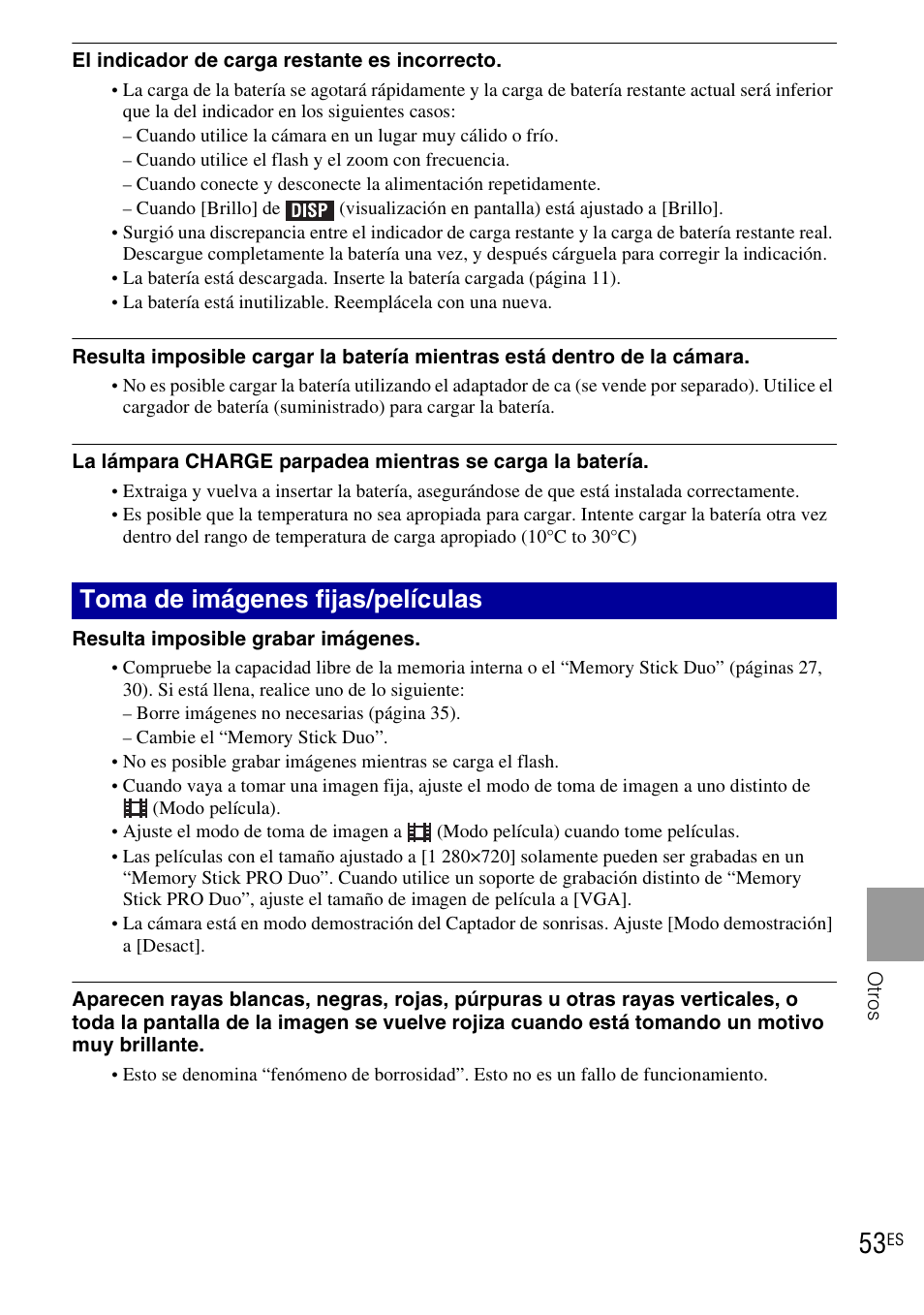 Toma de imágenes fijas/películas | Sony DSC-T90 User Manual | Page 111 / 116