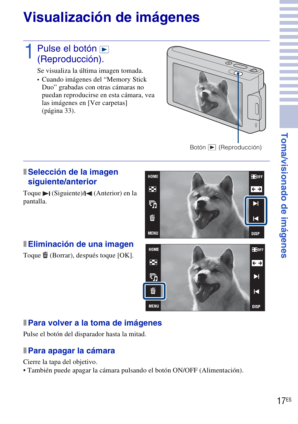 Visualización de imágenes | Sony DSC-T90 User Manual | Page 75 / 116