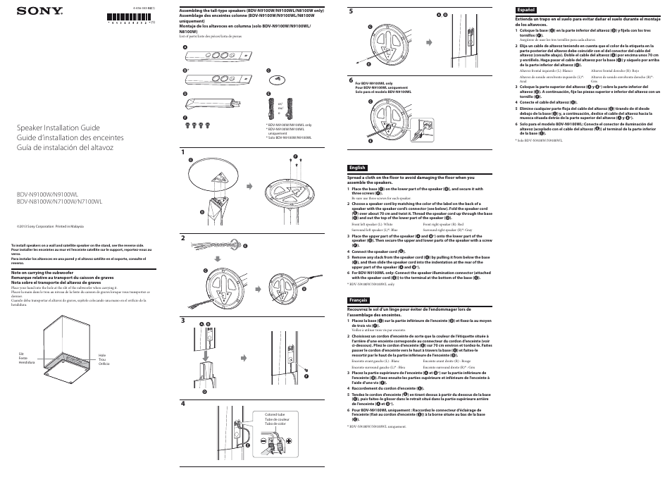 Sony BDV-N8100W User Manual | 2 pages