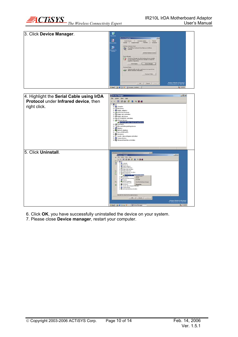 ACTiSYS ACT-IR210L User Manual | Page 10 / 14