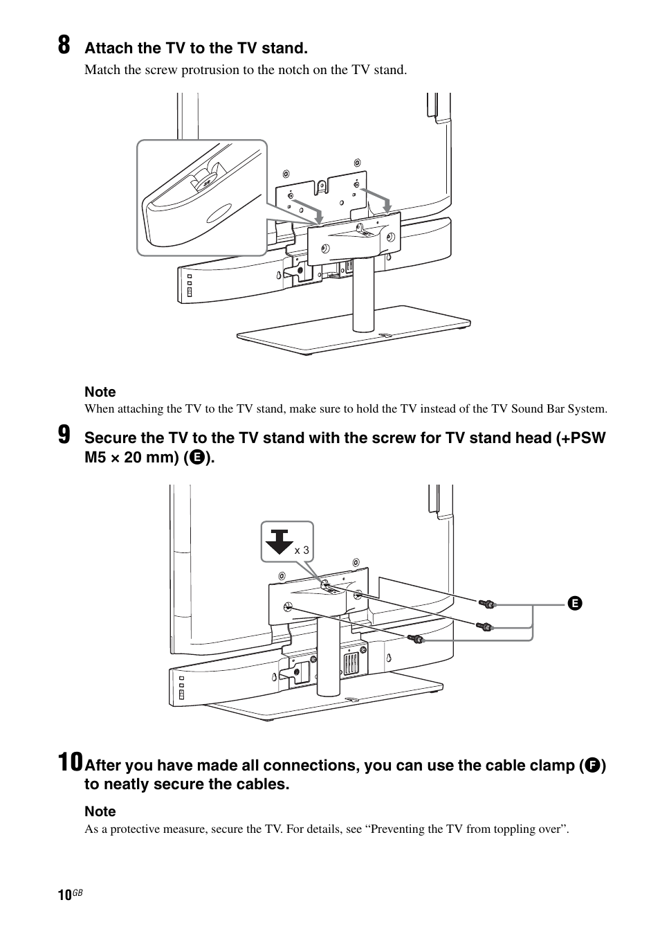 Sony WS-32SE1B User Manual | Page 10 / 44